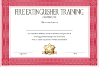 Fire Extinguisher Certificate Template | Fire Extinguisher for Fire Extinguisher Training Certificate Template Free