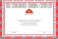 Fire Extinguisher Training Certificate Template 03 | Fire for Unique Fire Extinguisher Training Certificate