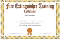 Fire Extinguisher Training Certificate Template Word Free 2 regarding Fire Extinguisher Certificate Template