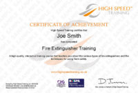 Fire Extinguisher Training Course regarding Unique Fire Extinguisher Training Certificate