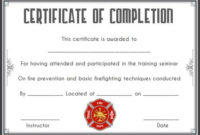 Fire Safety Certificate: 10+ Safety Certificate Templates for Best Firefighter Training Certificate Template