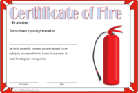 Fire Safety Training Certificate Template Free 3 | Fire for Fire Extinguisher Certificate Template