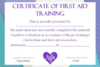First Aid Certificate Template: 15 Free Examples And Sample for Best First Aid Certificate Template Free