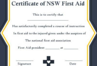 First Aid Certificate Template: 15 Free Examples And Sample throughout Best First Aid Certificate Template Free