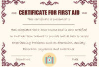 First Aid Certificate Template: 15 Free Examples And Sample with regard to Best First Aid Certificate Template Free