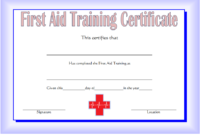 First Aid Certificate Template Free 2 | Certificate throughout Best First Aid Certificate Template Free