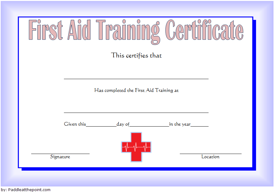 First Aid Certificate Template Free 2 | Certificate throughout Best First Aid Certificate Template Free