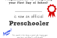 First Day Of School Printable About Me Signs | Bear Hugs And for First Day Of School Certificate Templates Free