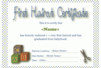 First Haircut Certificate. | Baby'S First Haircut, First throughout First Haircut Certificate
