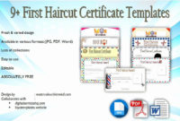 First Haircut Certificate Free Template Elegant First within First Haircut Certificate Printable Free 9 Designs