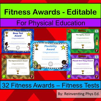 Fitness Awards - Physical Education Certificates (Editable intended for Unique Physical Education Certificate Template Editable