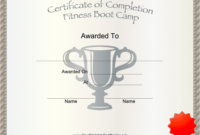 Fitness Boot Camp Printable Certificate throughout Fresh Boot Camp Certificate Template