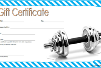 Fitness Gift Certificate Template 6 Free inside Fitness Gift Certificate Template