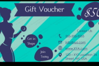 Fitness Gym Gift Certificate Template (Voucher Design within Quality Fitness Gift Certificate Template