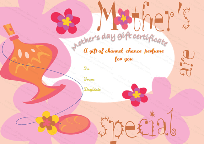Five Petals Mother&amp;#039;S Day Gift Certificate Template | Gift with regard to Mothers Day Gift Certificate Templates