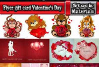 Flyer Gift Card Valentine'S Day Invitation Card Vector Image throughout Best Valentine Gift Certificates Free 7 Designs