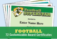 Football Certificates Templates, Youth Football, Kid Certificates,  Certificate Templates, Football Mom, Football Certificate, Football Award for New Youth Football Certificate Templates