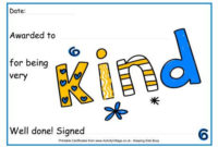 For Being Kind Award Certificate | Award Certificates, Kids within Kindness Certificate Template Free
