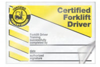 Forklift Certification Cards | Certificate Templates, Card in Forklift Certification Card Template
