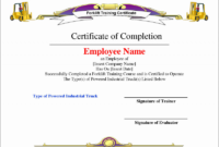 Forklift Certification Template Awesome Certificate Stock in Forklift Certification Template
