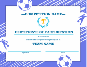 Four Sports Awards Certificate for Sports Award Certificate Template Word