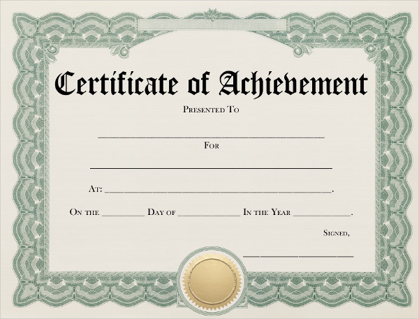 Free 10+ Examples Of Certificate Of Achievement In Publisher throughout Blank Certificate Of Achievement Template