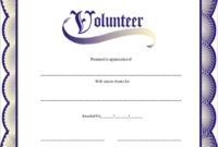 Free 11+ Sample Volunteer Certificate Templates In Pdf | Psd pertaining to Outstanding Volunteer Certificate Template