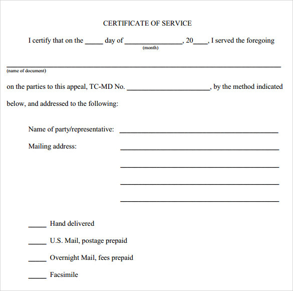 Free 14+ Certificate Of Service Templates In Pdf | Ms Word within Certificate Of Service Template Free