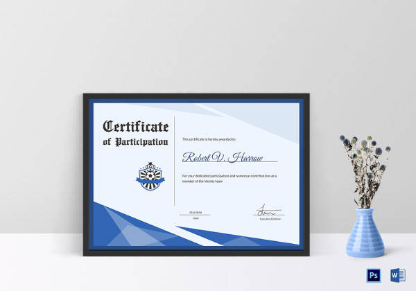 Free 15+ Sample Football Certificate Templates In Pdf | Psd inside Award Certificate Design Template