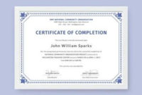 Free 16+ Project Completion Certificate Samples In Ms Word pertaining to Certificate Template For Project Completion