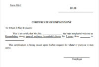 Free 19+ Sample Employment Certificate Templates In Pdf | Psd in Template Of Certificate Of Employment