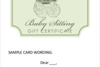 Free 19+ Sample Printable Gift Certificates In Pdf | Ms Word inside New Babysitting Gift Certificate Template