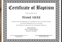 Free 20+ Baptism Certificate Samples In Psd | Pages | Ms within Christian Baptism Certificate Template