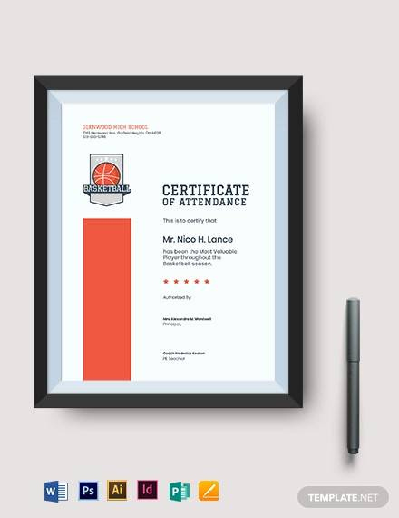 Free 20+ Sample Basketball Certificate Templates In Pdf | Ms in Unique Basketball Mvp Certificate Template