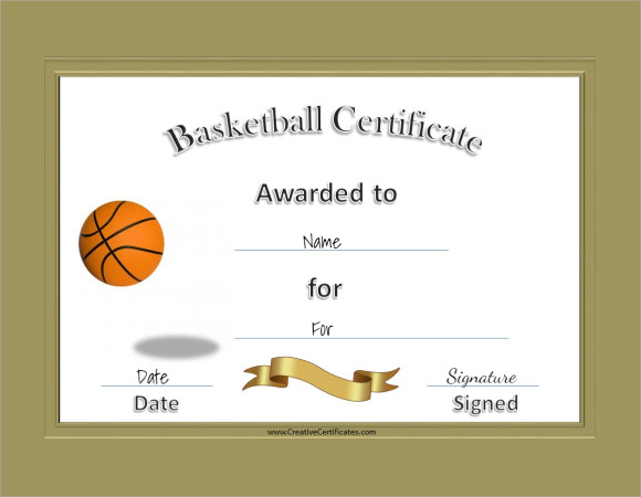 Free 20+ Sample Basketball Certificate Templates In Pdf | Ms throughout Unique Basketball Tournament Certificate Template Free