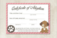 Free 23+ Sample Adoption Certificates In Ai | Indesign | Ms inside Pet Adoption Certificate Template Free 23 Designs