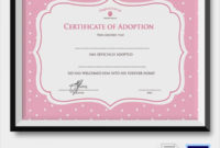 Free 23+ Sample Adoption Certificates In Ai | Indesign | Ms intended for Pet Adoption Certificate Template Free 23 Designs