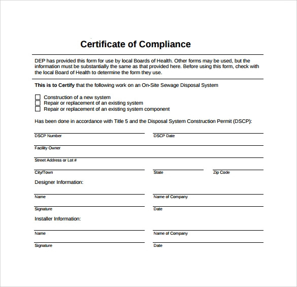 Free 25+ Sample Certificate Of Compliance In Pdf | Psd | Ai throughout Fresh Certificate Of Compliance Template