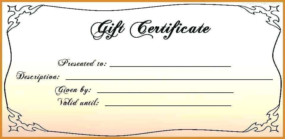 Free 4X6 Gift Certificate Template Printable Gift in Present Certificate Templates