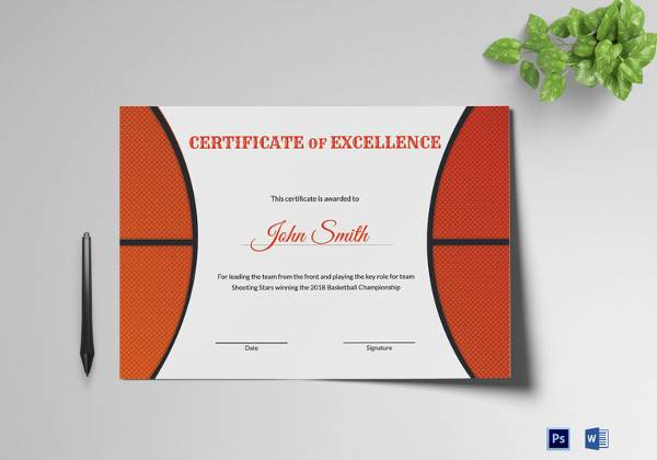 Free 52+ Printable Award Certificate Templates In Ai within Basketball Certificate Template Free 13 Designs
