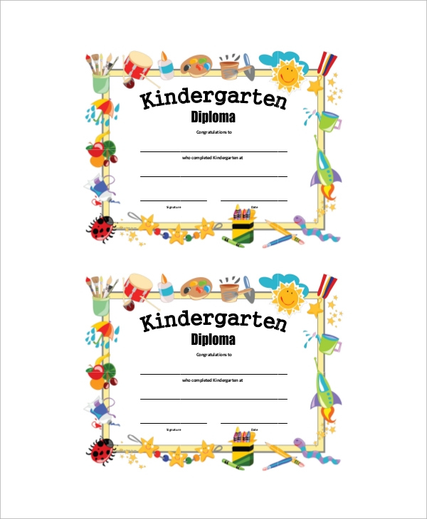 Free 6+ Sample Graduation Certificate Templates In Pdf pertaining to Quality 10 Kindergarten Diploma Certificate Templates Free