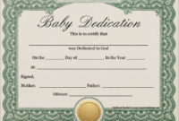 Free 8+ Sample Printable Baby Dedication Certificate with Free Fillable Baby Dedication Certificate Download