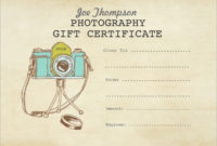 Free 9+ Sample Attractive Photography Gift Certificate pertaining to Quality Printable Photography Gift Certificate Template