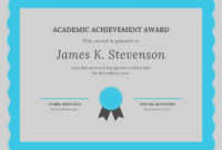 Free Academic Certificates Templates To Customize | Canva with regard to Academic Achievement Certificate Templates