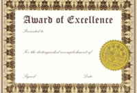 Free Award Certificate Templates Culturatti With Award Of for Quality Art Award Certificate Free Download 10 Concepts