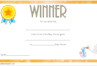 Free Baby Shower Game Winner Certificate Template 2 | Free in New Baby Shower Game Winner Certificate Templates