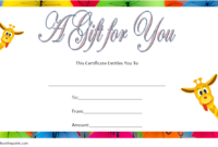 Free Baby Shower Voucher Gift Template | Gift Certificate in Quality Baby Shower Gift Certificate Template