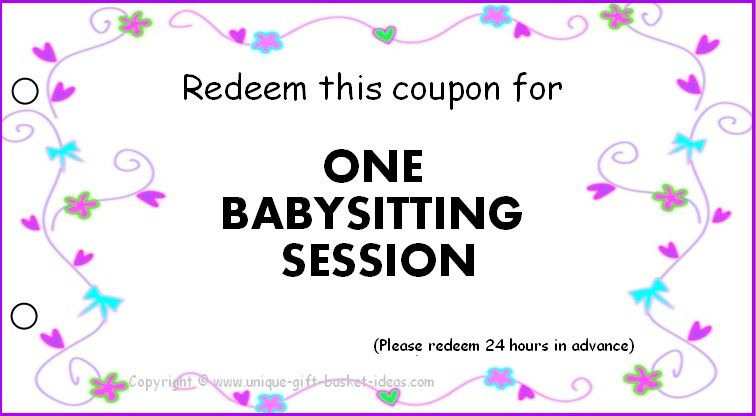 Free Babysitting Coupons Printable-Pinned for New Babysitting Certificate Template 8 Ideas