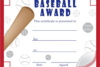 Free Baseball Certificates – Printable Baseball Certificate intended for Quality Baseball Award Certificate Template