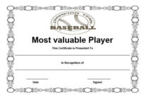 Free Baseball Mvp Certificate Template | Certificate with regard to Quality Mvp Certificate Template